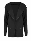 Lapel Plain Long Sleeve Blazer