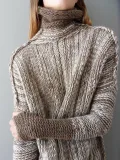 Casual Color-block Knitted Shift Sweater