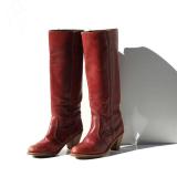 Women Round Toe Chunky Heel Boots