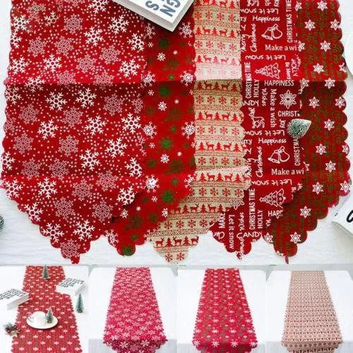 Linen Christmas Home Table Decor Tablecloth
