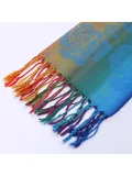Red Vintage Cotton-Blend Scarves & Shawls