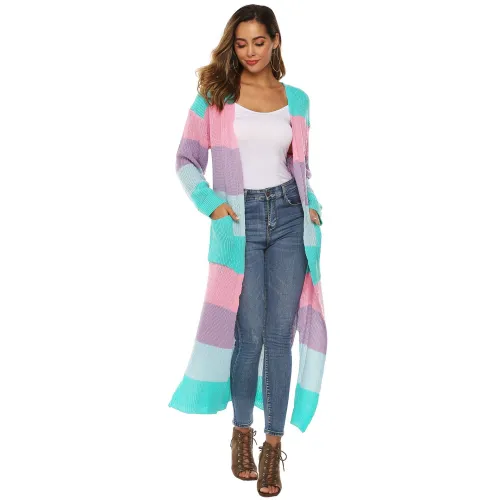 Fashion Women Knitted Sweater Long Sleeve Coat Cardigan