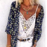 Women's Commuting Printed Color Long Sleeve Cardigan