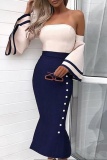 Sexy Off-The-Shoulder Fishtail Bodycon Dress