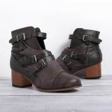 Women Vintage Booties Casual Comfort Plus Size Shoes