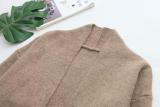 Oversized Cashmere Long Jacket Batwing Sleeve Knitted Cardigans