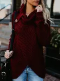Fashion Round Neck Split Sweater