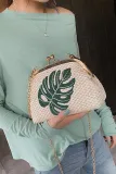Women's Beach Embroidery Lock Bag Handbag