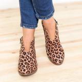 Women Deep V Sexy Booties Casual Comfort Plus Size Zipper Shoes