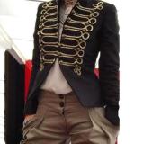 England Suit Collar Decorative Button Pure Color Blazer