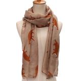Fox Print Soft Women Scarf