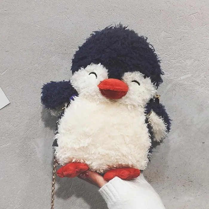 Womens Penguin Cute Zipper Crossbody Bags