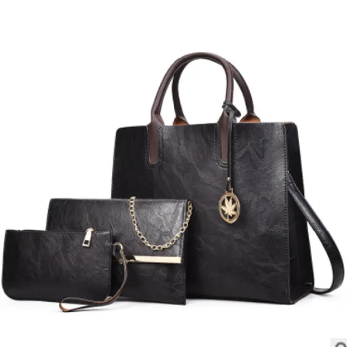 4 PCS Women Faux Leather Handbags Vintage Multi-function Crossbody Bags