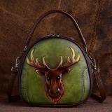Leather vintage ethnic handbag