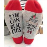 Creative Movies Soft Christmas Letters Printed Women Winter Warm Socks