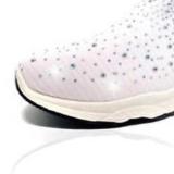 Women's European And American Fashion Rhinestone Stretch Cloth Solid Color Casual Shoes