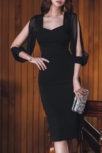 Sexy V Neck Sleeveless Pure Colour Bodycon Dresses