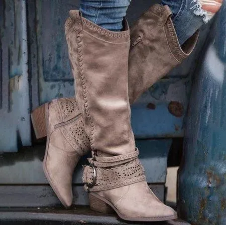 Daily Hollow-Out Spring/fall Boots