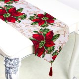 Creative Christmas Cotton Linen Tablecloth Table Flag Desktop Decoration