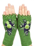 Brown Knitted Casual Gloves & Mittens