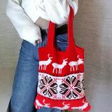 Christmas Knit Bag Jacquard Shoulder Bag