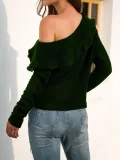 Off Shoulder Long Sleeve Backless Sexy Sweaters