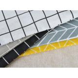 Women Linen Cotton Plaids Canvas Shopping Shoulder Bags