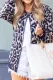 Stylish Leopard Print Zipper Jacket