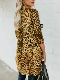 Long And Medium Leopard Loose Cardigan