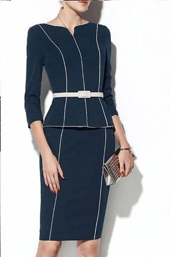 Sweet Heart Plain Bodycon Dress