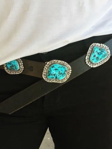 Black Vintage Alloy Belts