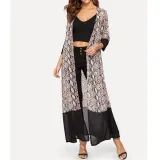 2019 Snake Pattern Printed Split Joint Beach Cardigan