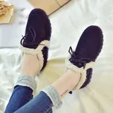 Women Warm Snow Booties Flat Heel Winter Slip On Boots