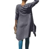 Long-sleeved irregular cardigan jacket
