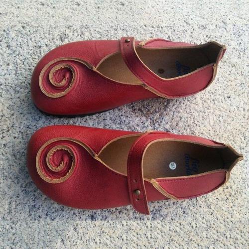 Vintage PU Leather Loafers