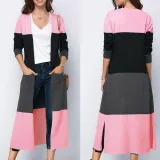 Fashion Round Neck Long Sleeve Cardigan