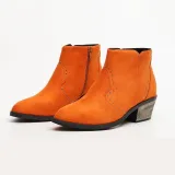 Chunky Heel Closed Toe Women Boots
