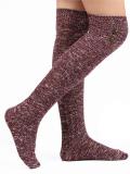 Wool Blend Stockings Female Amazon Student High Socks Buttons Decorative Knit Long Socks