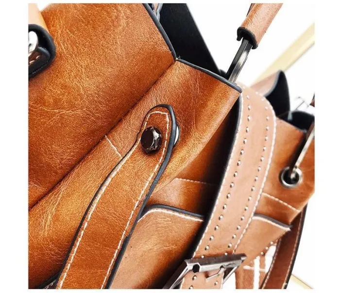 Large Capacity Vintage Tote Crossbody Bag
