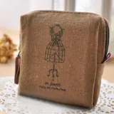 Paris Vintage Canvas Coin Purse