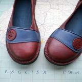 Soft Buttoned Daily Flat Heel Pu Loafers