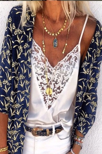 Women's Commuting Printed Color Long Sleeve Cardigan