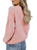 Casual Round Neck Solid Color Sweater
