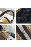 Women's Beach Pull Rope Woven Straw Sling Bag Handbag