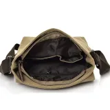 Vintage Canvas Shoulder Bag Multi-layer Crossbody Large-capacity Leisure Bag