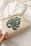 Women's Beach Embroidery Lock Bag Handbag
