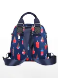 Floral Nylon Zipper Backpacks Crossbody Bags