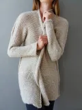 Buttoned Long Sleeve Casual Sweaters Fleece Cardigans