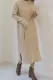 Casual Simple   Fashionable Shown Thin Thickening Sweater Knitted Maxi Dress