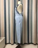 Sexy Backless Sleeveless Linen Jumpsuit